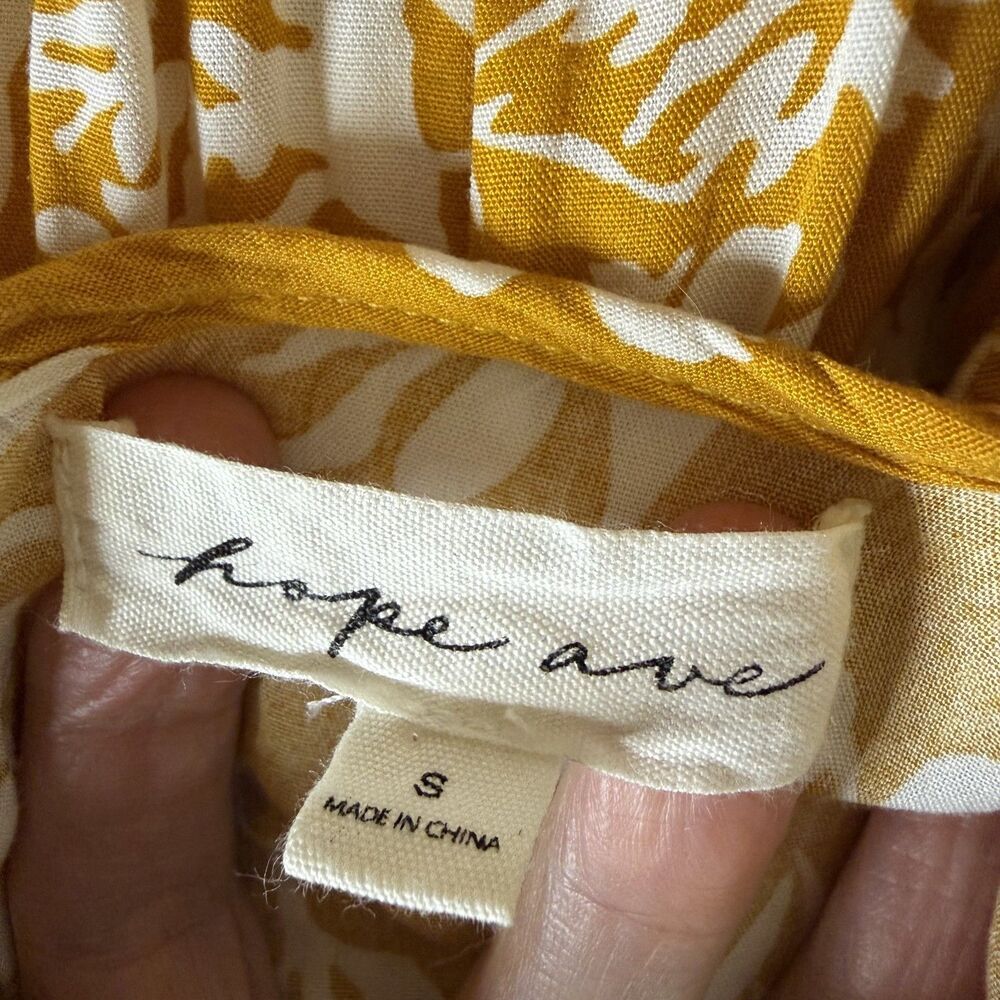 Hope Ave Tiered Dress Boho A Line Floral Gold S bv - Picture 8 of 10